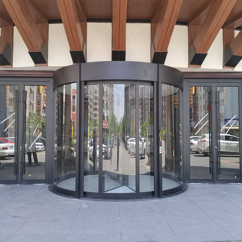 Hotel Luxury Revolving Door, Shopping Mall Stainless Steel Two-Wing Three-Wing Revolving Door, Manual Automatic Revolving Door