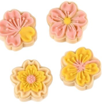Mooncake Mold Hand-Pressed Household Pastry Embossed Ice Skin Baked Mung Bean Cake Pasta Snack New Cherry Blossom