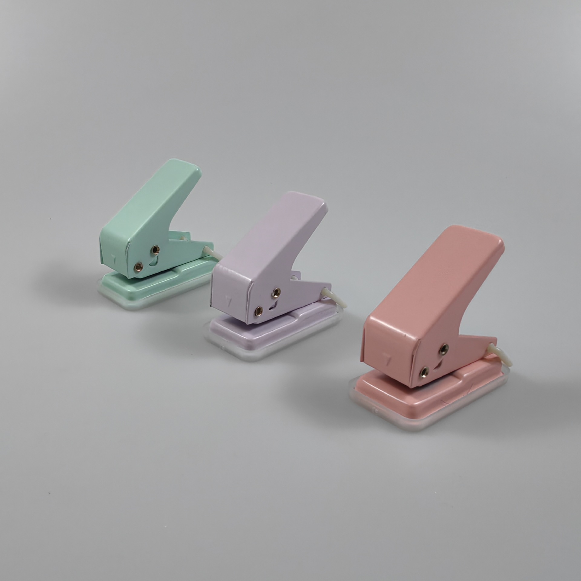 Металлический мини дырокол макаронного цвета, милый, для студентов, для листов