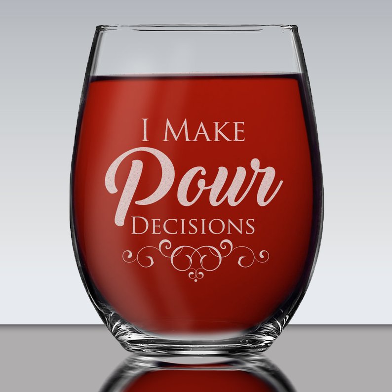 Spot supply creative logo foreign wine glass fruit juice drink glass stemless wine glass 15oz