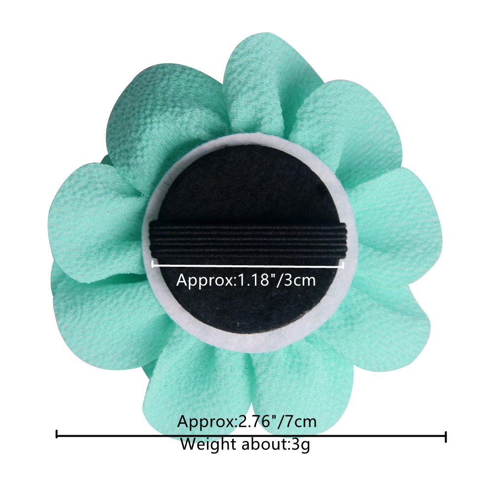 Cross-border foreign trade supply cat dog neck collar decorative fabric flowers 7cm bubble flower pet flower