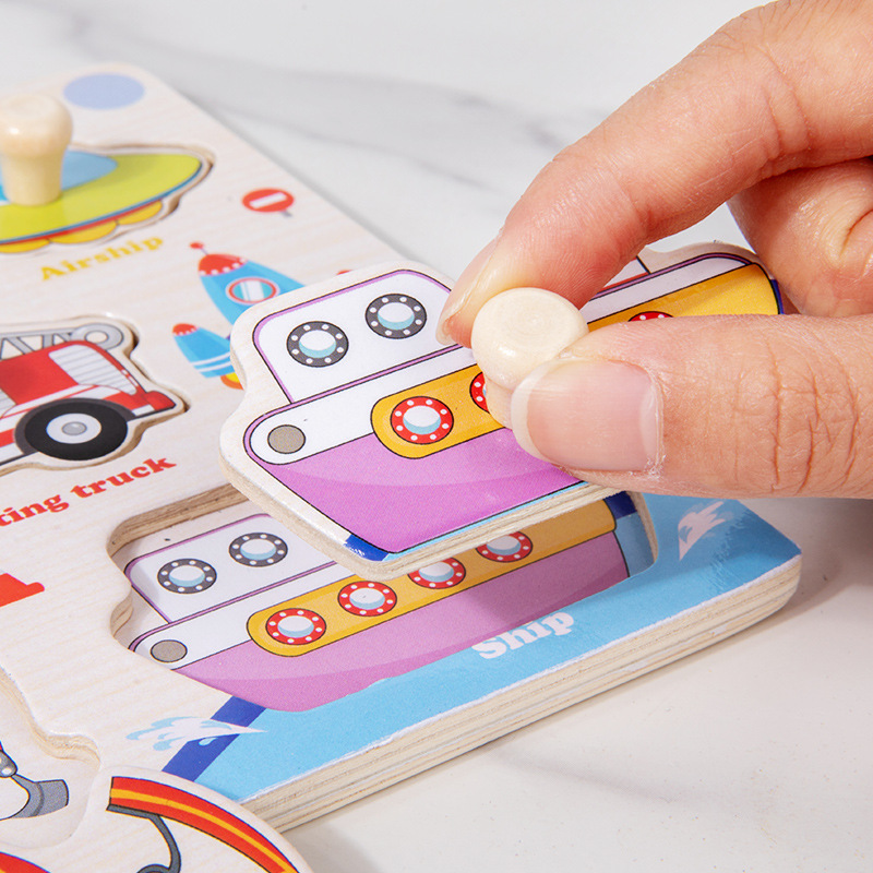 Wooden Nail Baby Ranch Animal Scratching Board Puzzle Toy Early Education Kidsren's Educational Wooden Stereo Puzzle Puzzle Board