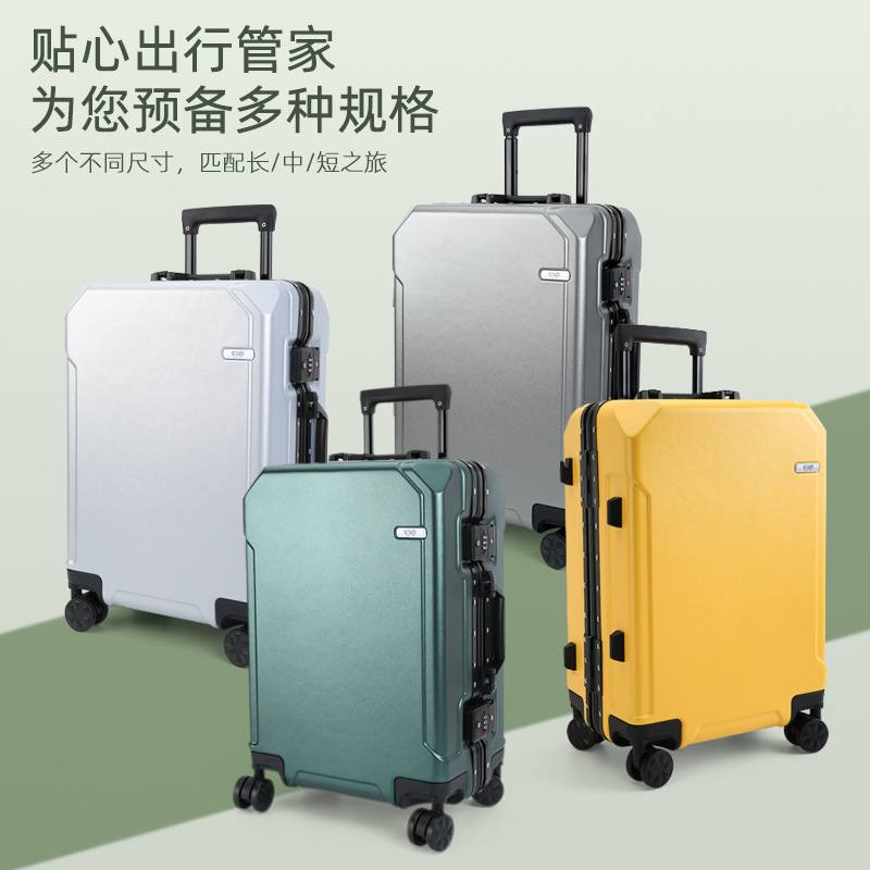Luggage Suitcase for Women 2025 New Student 24 Men's Password Box 26inch Trolley Suitcase Suitcase Thickeneded Aluminum Frame Box