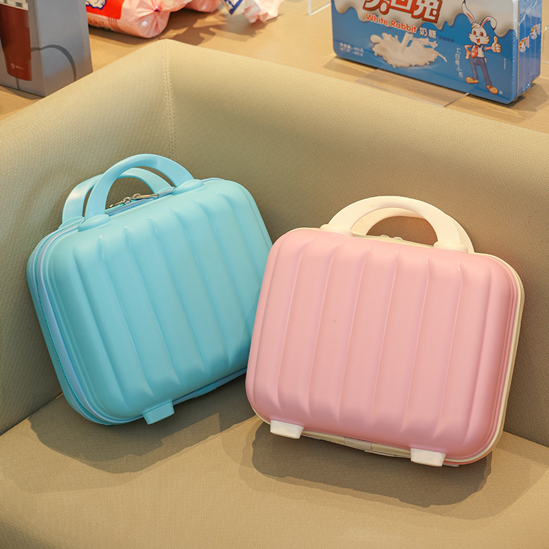 14 Inch PP Hand Luggage 3D Cartoon Pumpkin Cosmetic Case Multifunctional Mini Makeup Storage Bag Accompanying Gift