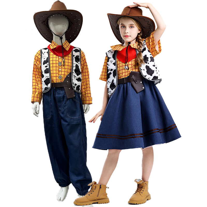 Western Cowboy Party Kidsren's Stage Costume Cosplay Disney Toy Story Trish Woody Stage Performance