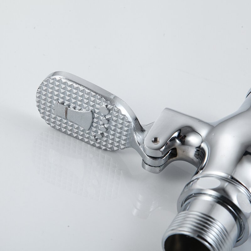 Factory direct pedal toilet flusher electroplating delay flush valve household four-way stool flush valve 0