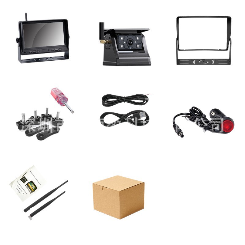 7inch Solar Wireless Magnetic Camera Built-In 9900Mah Battery Powered Rechargeable Ip69 Waterproof