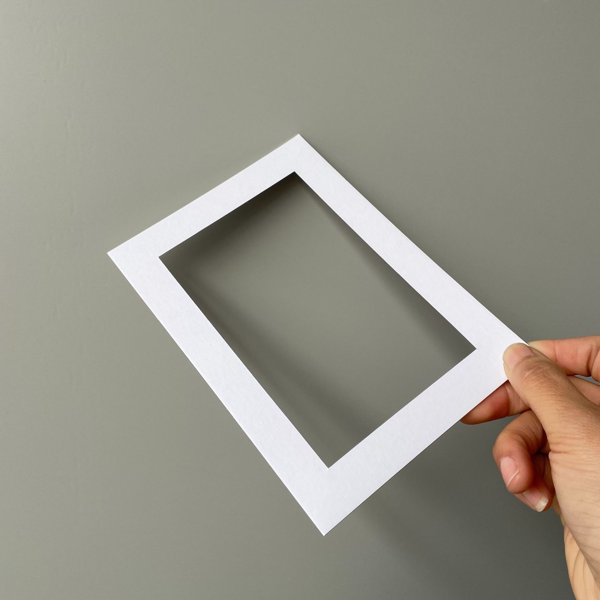 White Cardboard Round Square Opening Photo Frame Special Mounted Lining Cardboard Factory Direct Design Pattern Cardboard