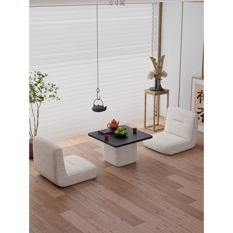 Bay Window Table and Chair Combination Balcony Tatami Coffee Table Floor Solid Wood Simple Bay Window Small Table Square Kang Table Factory