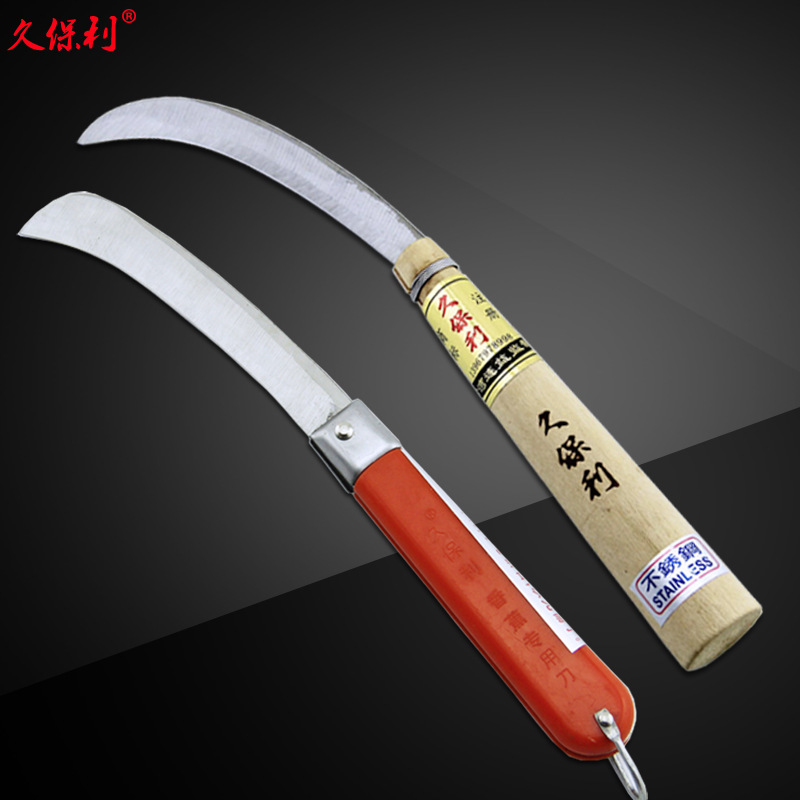 Wholesale genuine goods jiupoly curved knife large small size pineapple knife banana knife fruit peeling curved knife multifunctional knife