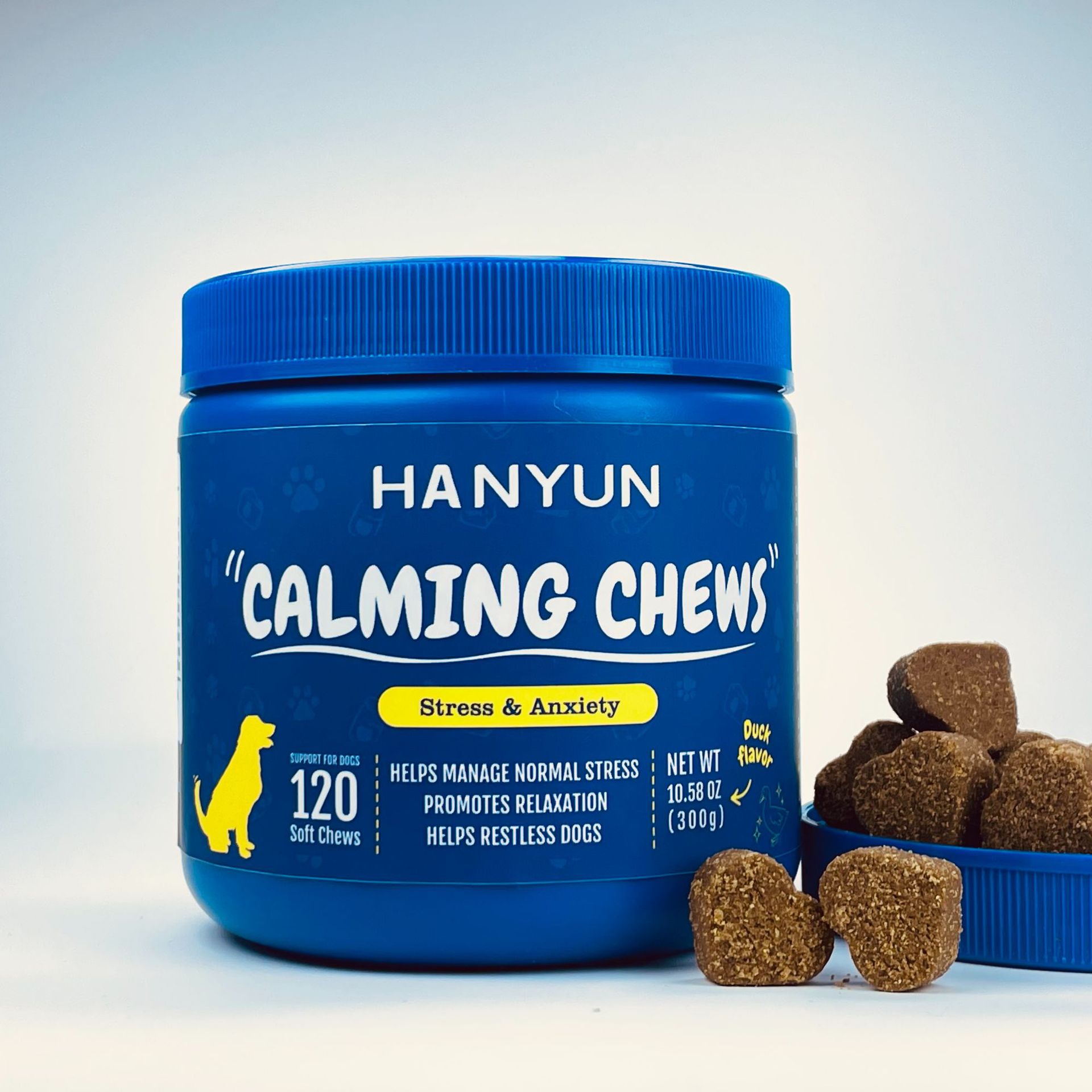 120 капсул расслабляющего жевательного лецитина, продукты питания для домашних животных