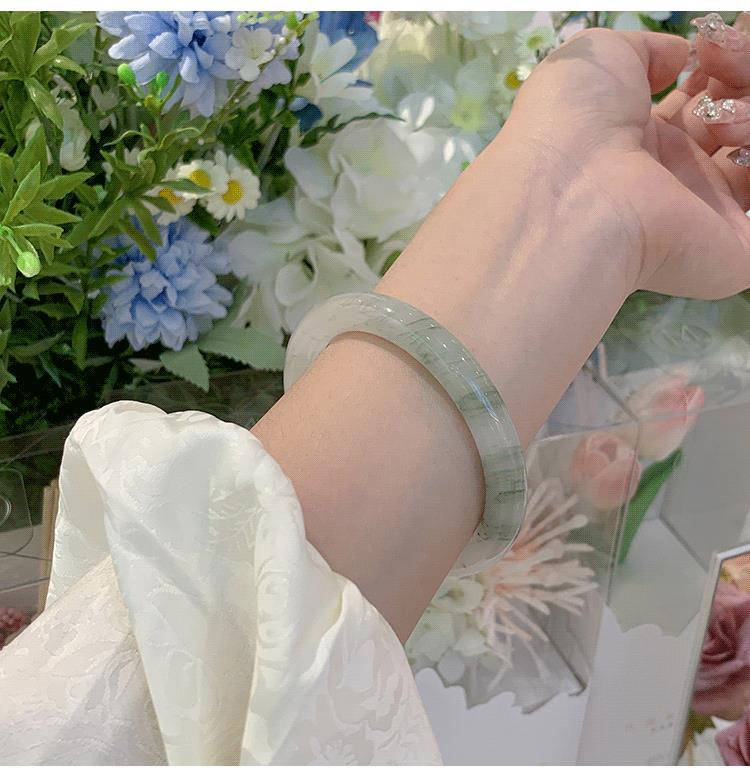 "Не знаю весну" Тяньшань зеленый браслет нефритовый браслет из натурального льда для девочек новый китайский браслет