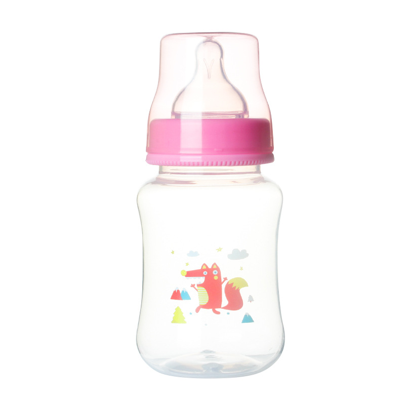 Multi-functional PP bottle with handle and label mouth three-use plastic bottle baby bottle duck beaked bottle wholesale