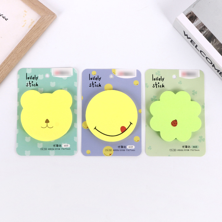 Post-It Notes Cute Cartoon Special-Shaped Production Handbook Message Notes N Times High-Value Note Label Paper Wholesale