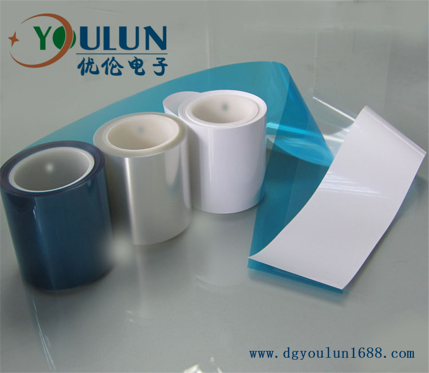 Supply 75u transparent release film colorless transparent fluorine release film silicone tape for fitting and die cutting punching