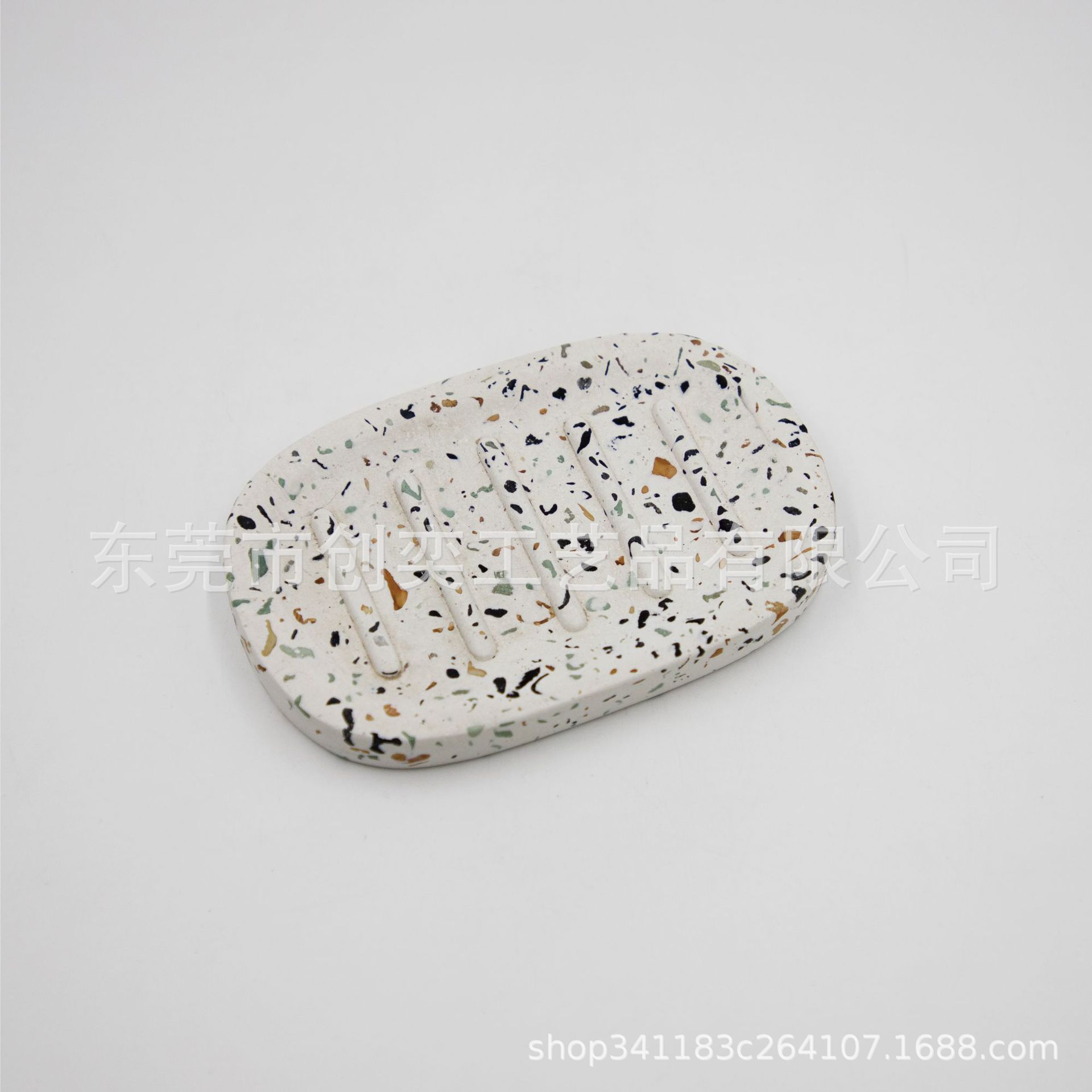 Terrazzo soap box household simple fashion bathroom toilet soap rack factory direct sales