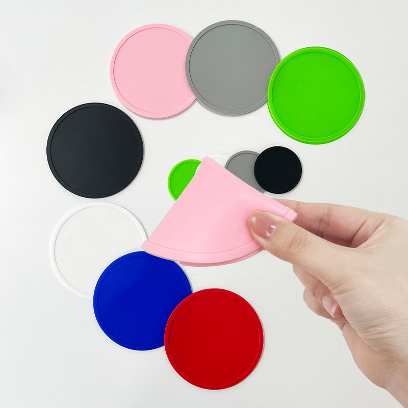 Silicone Coaster Groove Round Dining Table Insulation Mat Dinner Plate Household Placemat Anti-slip Mat Easy Cleaning Anti-scalding Sand Pot Mat