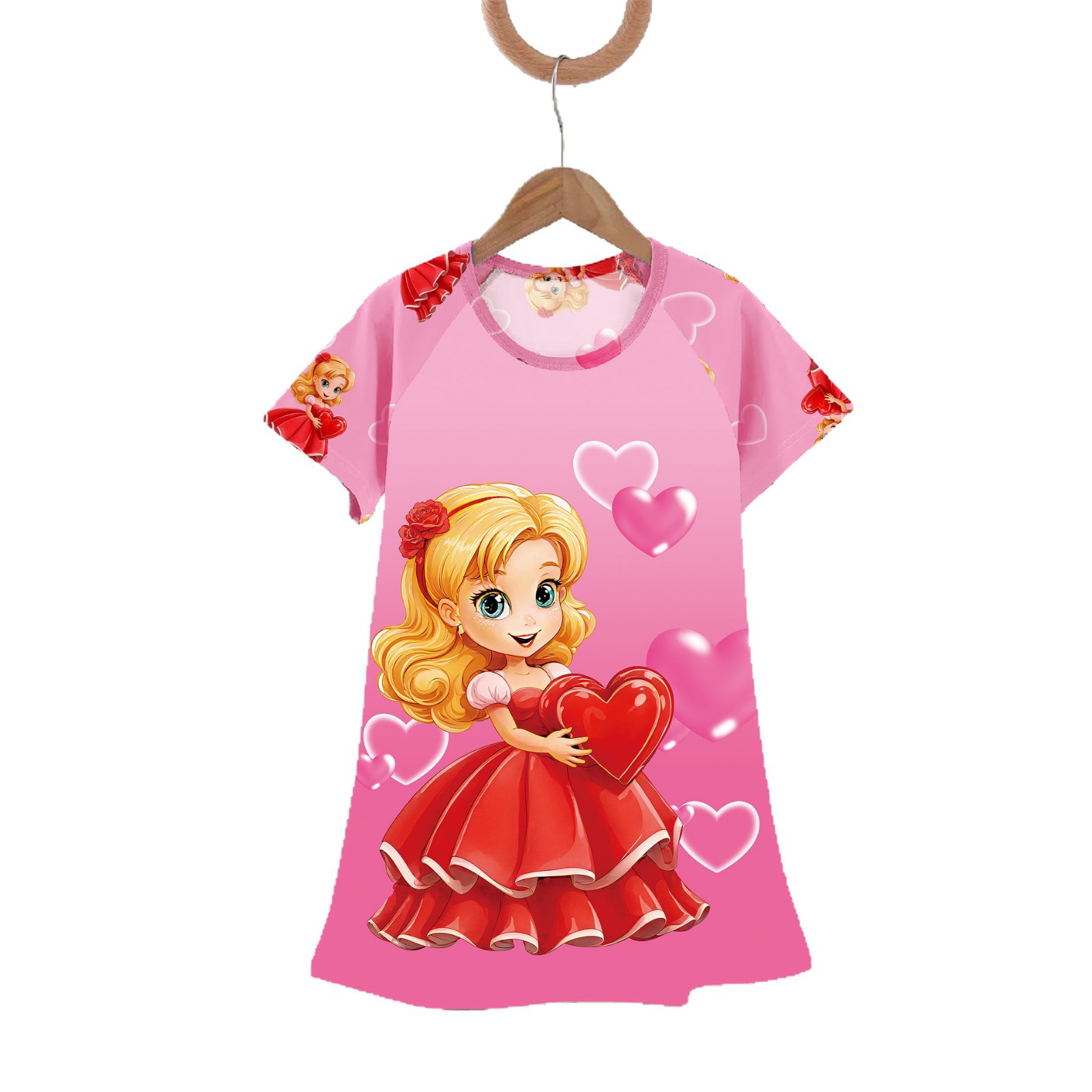Wholesale Southeast Asian Girls' Pajamas Summer Girls' Nightgown Cartoon Ice and Snow Thin Dress Summer New Style
