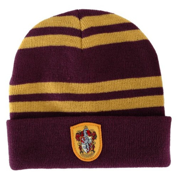 Badge Hat Harry College Peripheral Film Knitted Wool Warm Women's Winter Fashion Korean COS Cap