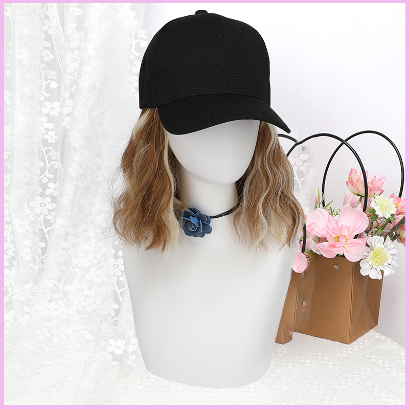 Hat Wig All-In-One Women's Fashion Wig Hat Bobo Bob All Year Round Short Curly Hair New Spot Wholesale