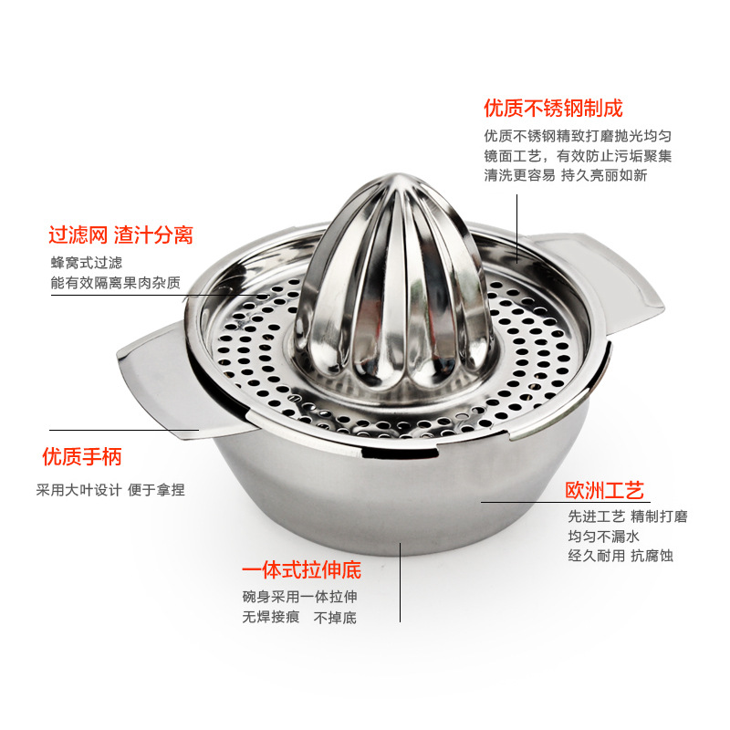 Factory direct stainless steel manual juicer orange juice lemon hand press portable juicer wholesale juicer