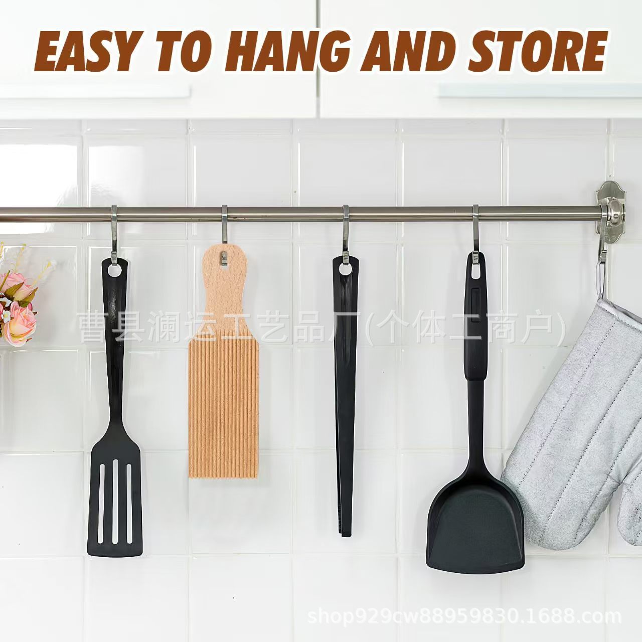 New Kitchen Wooden Panel Homemade Sesame Tool Solid Wood Noodle Rub Artifact Bamboo Panel with Handle