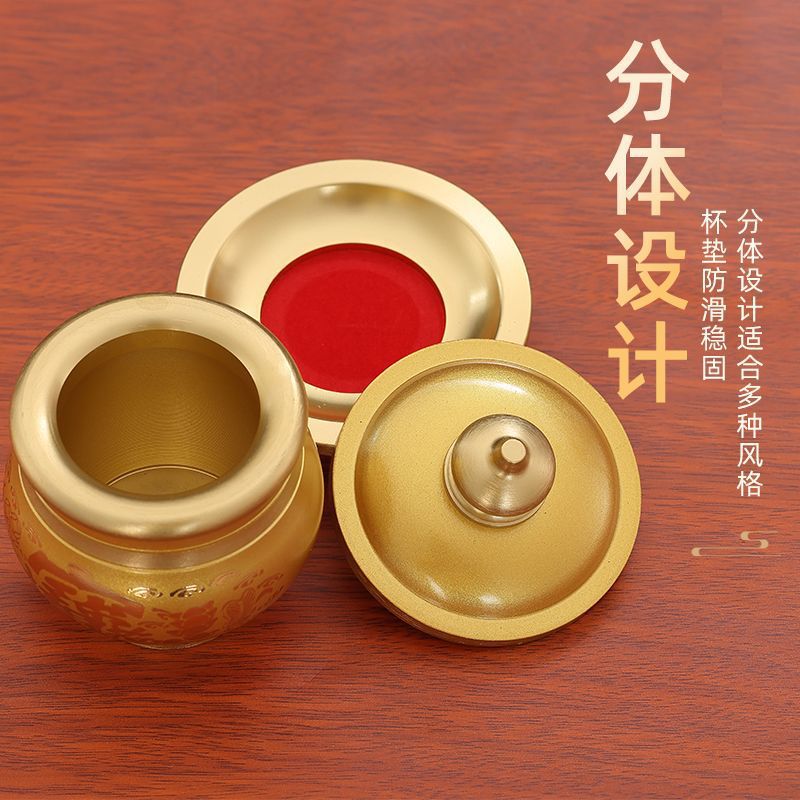 Sacred Glass Sacred Water Cup Water Supply Cup Buddha Sacred Cup Household Guanyin Water Purification Cup Pure Copper Buddha Front Supply Cup Buddha Articles