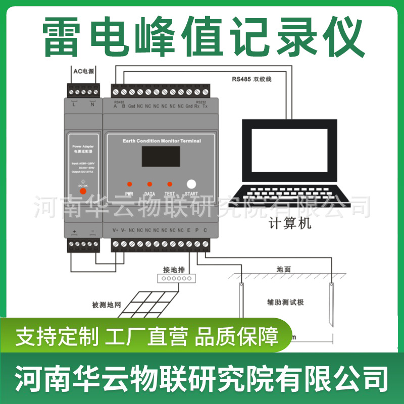 Intelligent Lightning Peak Recorder Intelligent Lightning Protection System Products Lightning Current Online Monitor