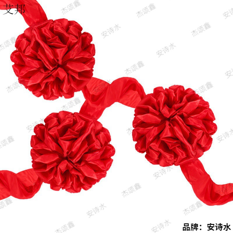 Big red flower supplies flower ball cut color flower ball opening ceremony cut flower ball ribbon ceremony props opening cut color