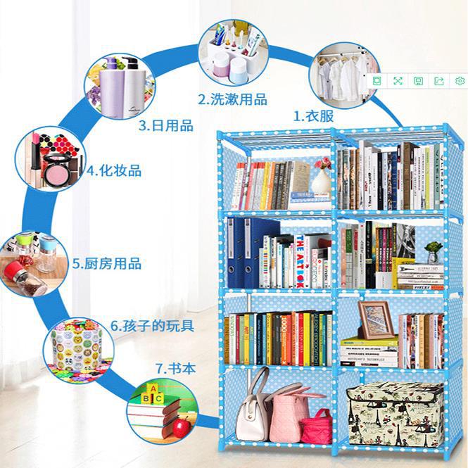 temu generation cross-border explosion simple bookshelf shelf floor bookcase shelf storage