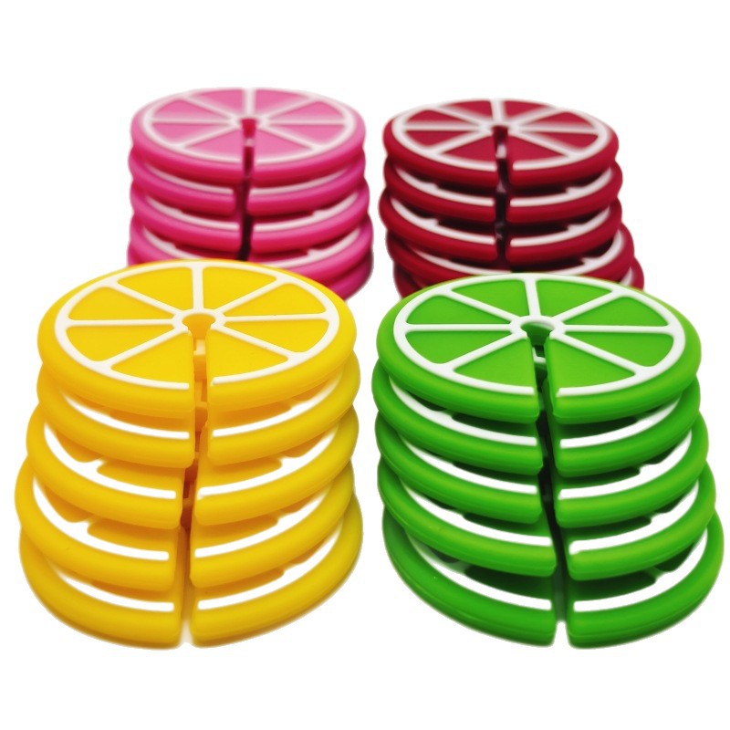 Cocktail Glass Marker Food Grade Silicone Label Sticker Orange Red Wine Glass Distinction Label Party Wine Pick Wholesale