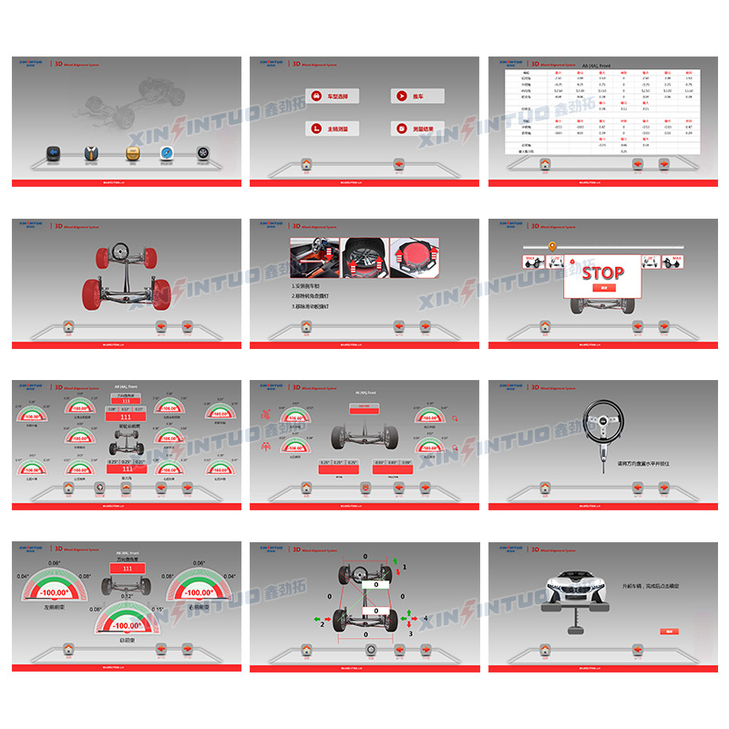 Jin Tuo car 3D four-wheel aligner factory direct machine Xizang big shear four-column lift the whole shop