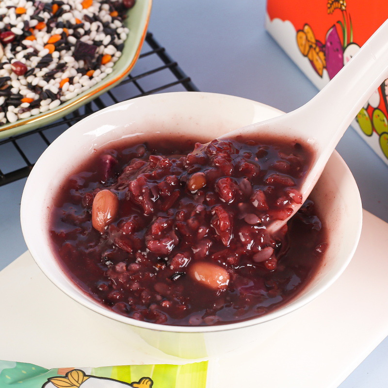 Seven-day porridge cereal porridge 120g * 7 bags of nutrition porridge purple potato black rice porridge coarse grain combination breakfast porridge raw materials