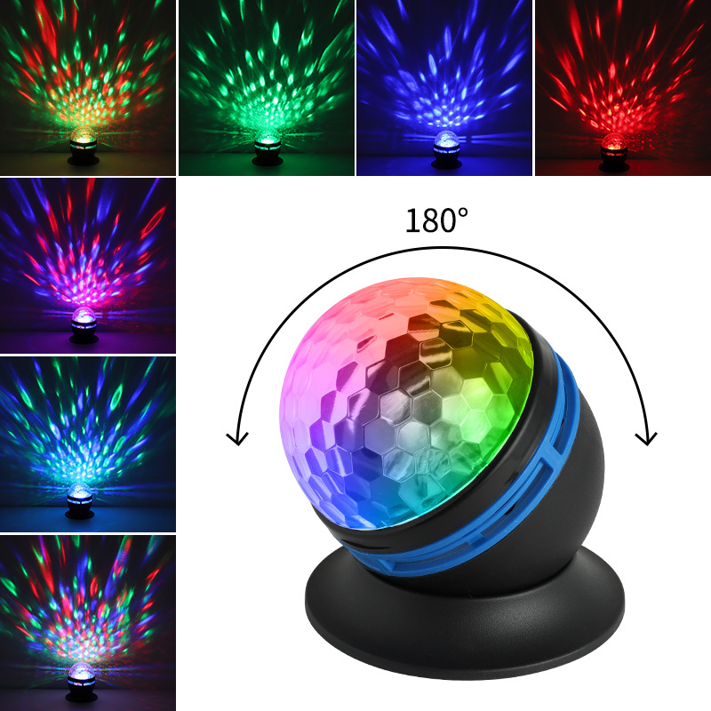 Little magic ball lamp Northern lights Water pattern lamp Starry sky projection lamp Bedside atmosphere Christmas USB plug-in small colored lamp