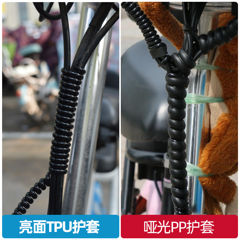 Tpu Electric Vehicle Brake Wiring Harness Spiral Winding Tube Bicycle Motorcycle Wiring Harness Protective Cover Brake Wire Winding Tube