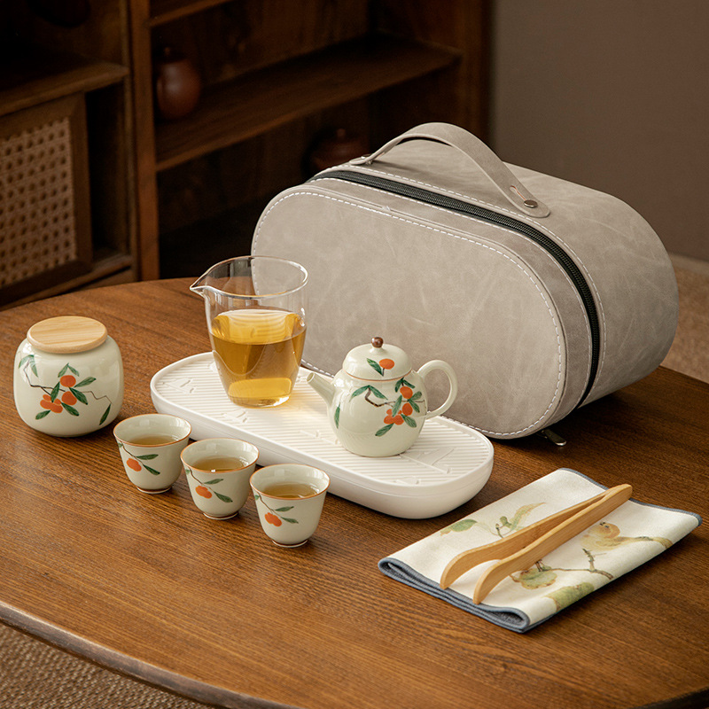 Керамический набор чая для путешествий, портативные бизнес-подарки с печатью логотипа