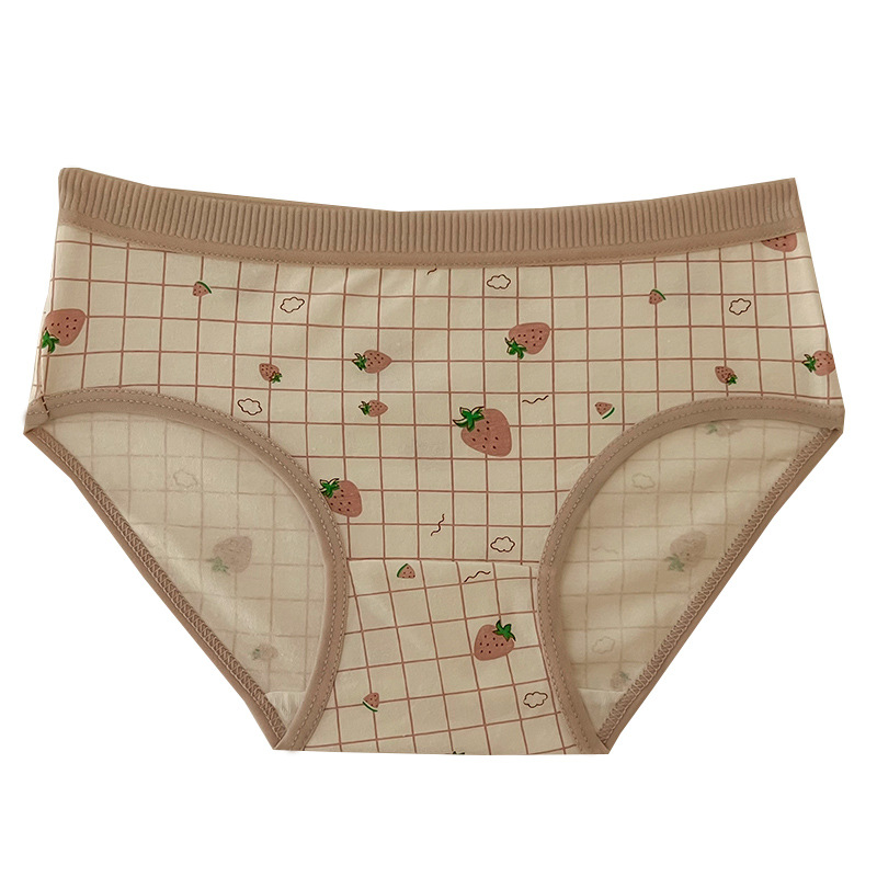 Children's Underwear Women's Cotton Summer Comfortable Korean Style Cute Cartoon Briefs Comfortable Breathable Children's Underwear