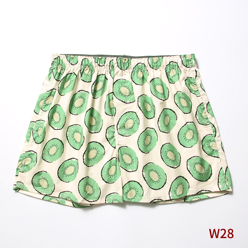 Tumi Men's Cotton plus size Underwear Woven Cotton Four-Corner Arloy Trousers Cartoon Printed Boxer Briefs