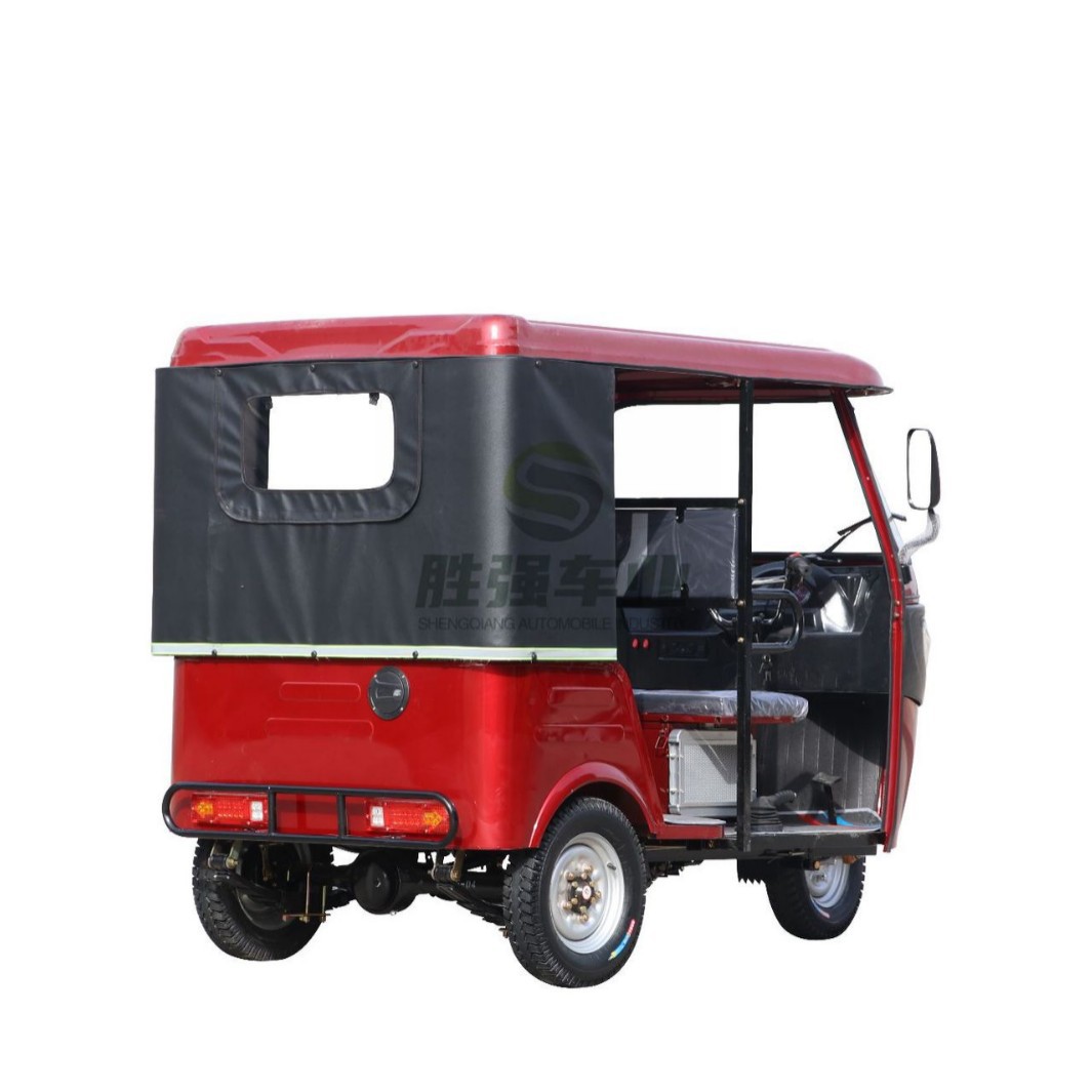 Cross-Border African Tuktuk Fuel-Powered Tricycle with Double Row for Passenger Transport Electric Fuel Tricycle