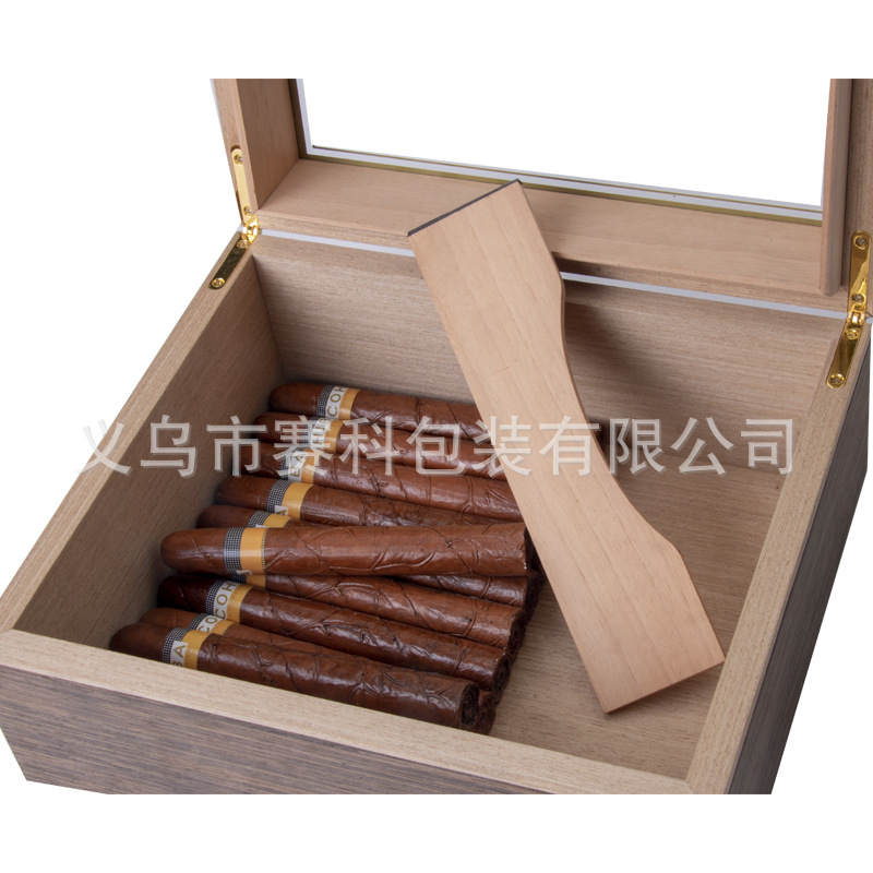 Spot Wholesale Heightened Wooden Cigar Insulation Storage Box Collection Moisturizing Box Cedar Wood Wooden Cigar Box