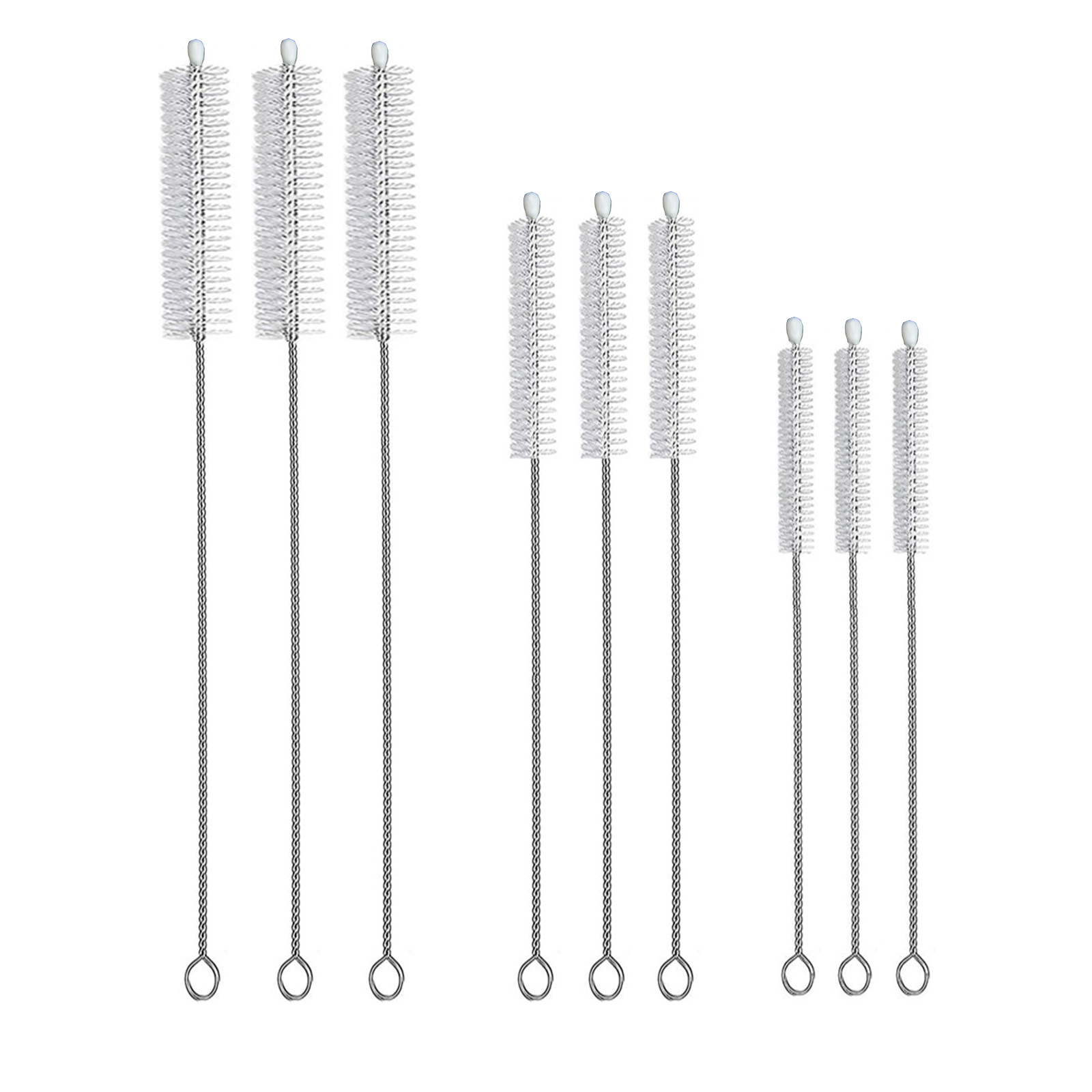Набор щеток для соломинки, щетка для сосок, щетка для водяных чашек, воронка, щетка для чистки из нержавеющей стали 304, 30 см