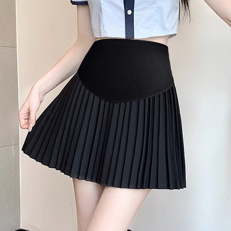 Pregnant Women's Skirt Summer New Style Small Chanel Style Suit Pleated Trendy Mother's Abdomen-supporting Skirt Temperament Age-reducing Pregnant Women's Skirt