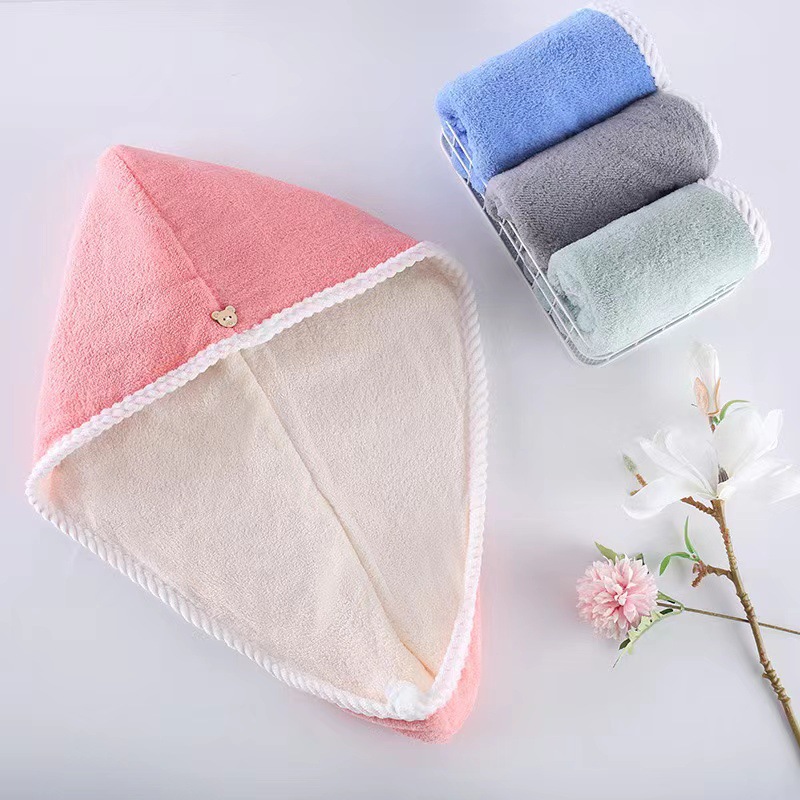 Dry Hair Cap, Double-layer Thickeneded, Super Absorbent, Quick-drying Hair Towel, Hair Towel, Turban, Turban, Shower Cap