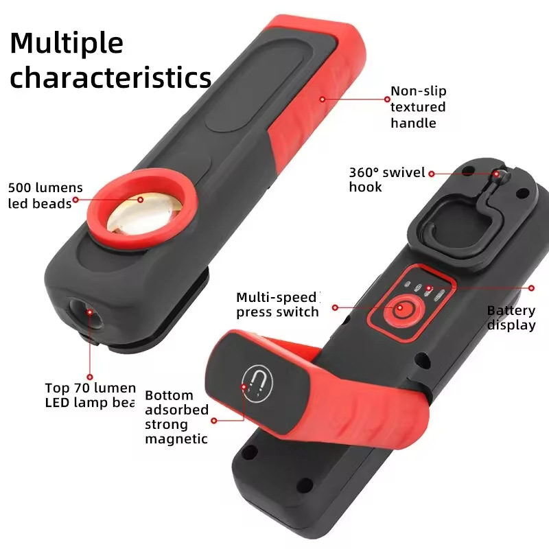 Cross-border explosions car supplies polishing work lamp maintenance beauty patch lamp car magnetic charging LED lamp