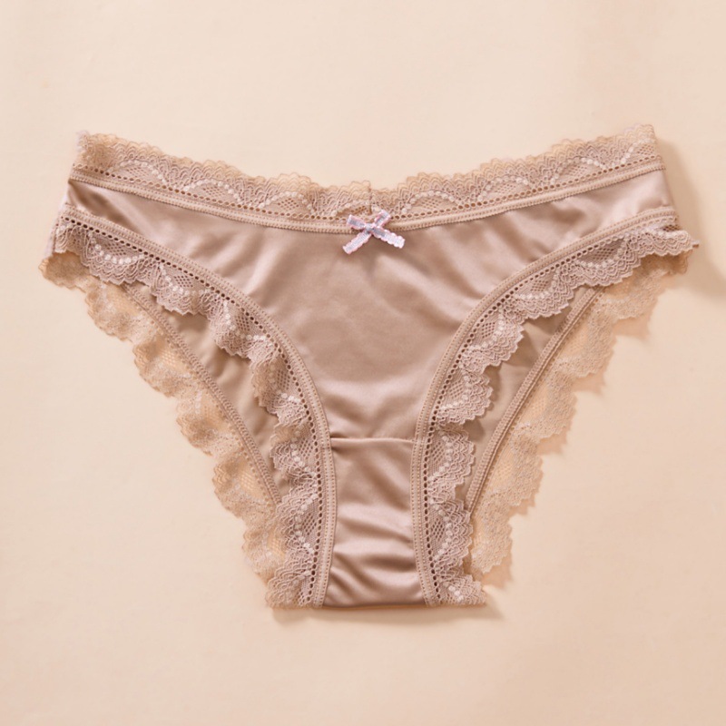 Women's Underwear One-Piece Slip Material Low-Waist Sexy Lace Cotton Crotch Briefs Wholesale Foreign Trade Supply