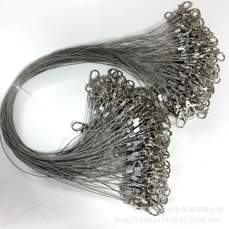 Wire Rope Terminal Processing 304 Stainless Steel Crimping Fisheye Terminal Galvanized Rubber-coated Wire Rope Lamps Hanging Rope