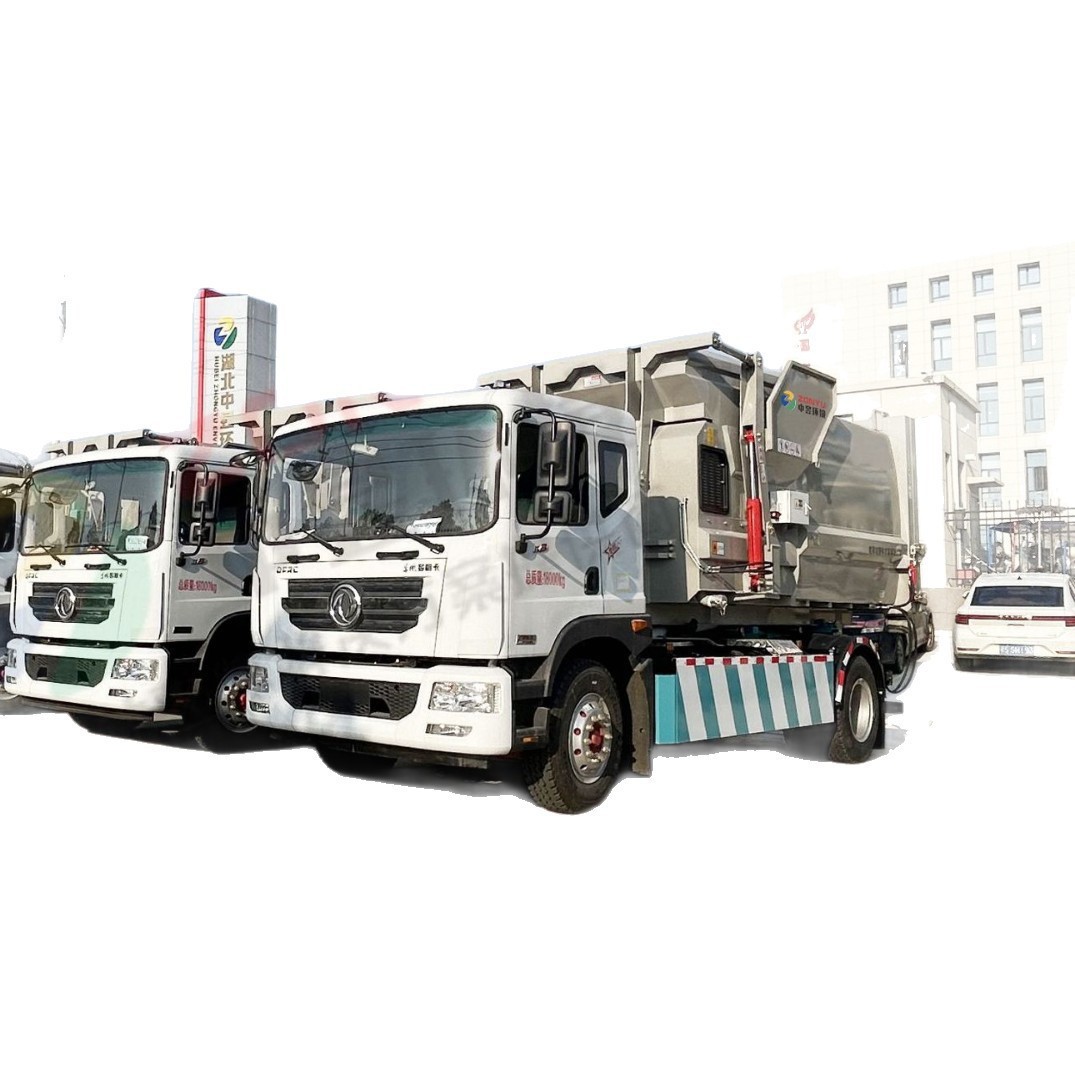 Dongfeng Dolica D9 Hook Arm Garbage Truck Compartment Removable Garbage Truck Manufacturer Hook Arm Garbage Truck