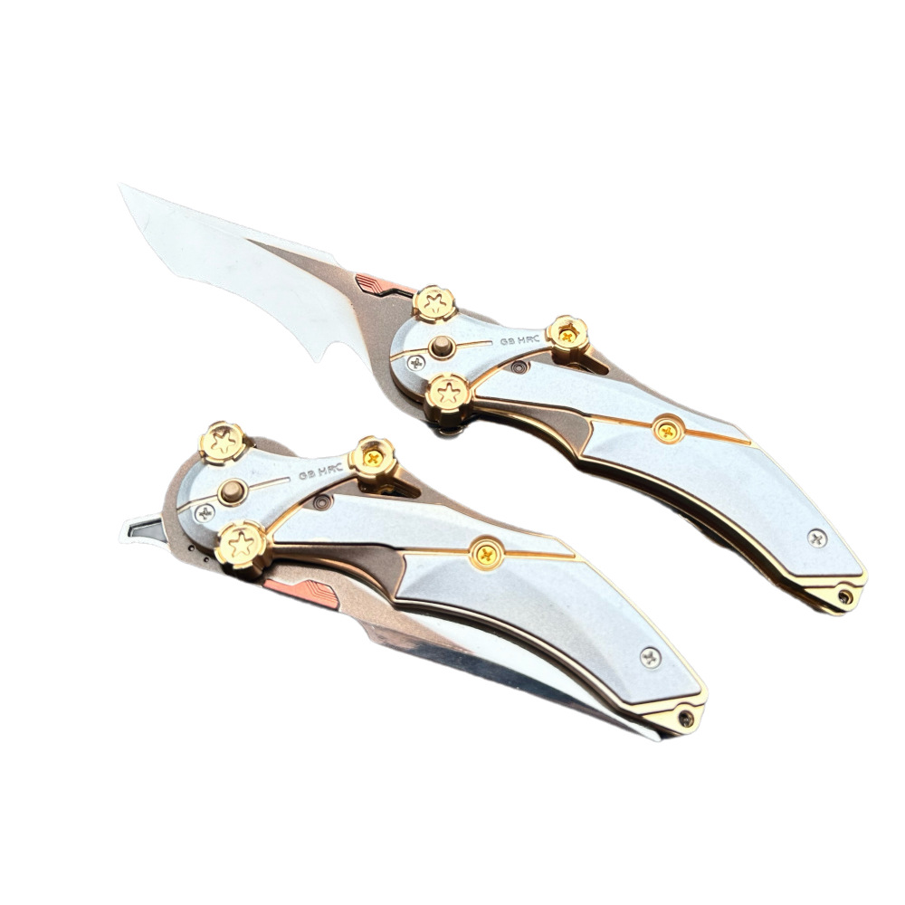 Blade of Mercy Thickened Foldable Delta Game Surrounding Alloy Melee Weapon Model Collectible Gift
