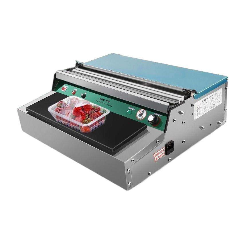 Automatic Cutting Plastic Wrap Packaging Machine Supermarket Shopping Mall Fruit and Vegetable Cooked Food Fresh Packaging Machine Film Sealing Machine