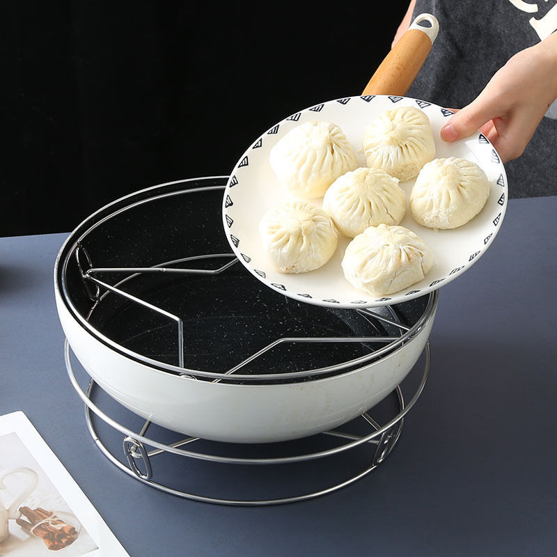 Stainless Steel Pot Rack Kitchen Steamer Rack Insulation Pad Bold Storage Rack Double-layer Multi-use Storage Rack Factory Outlet